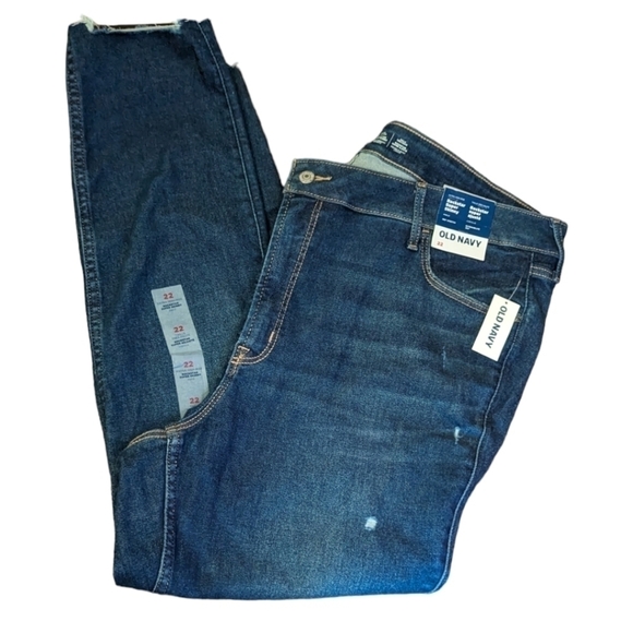 22 - Old Navy | Extra High-Waisted Rockstar 360° Stretch Super-Skinny Jeans - Picture 1 of 2